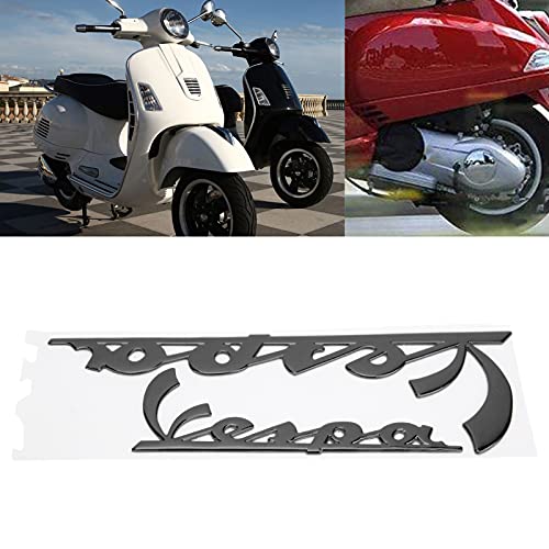 Image of Motorcycle Emblem Sticker, 3 Dimensional Decal Trunk Emblem Rear Sticker for GTS300 LX125 LX150 Sprint Primavera 300 LX LXV Super(Black)