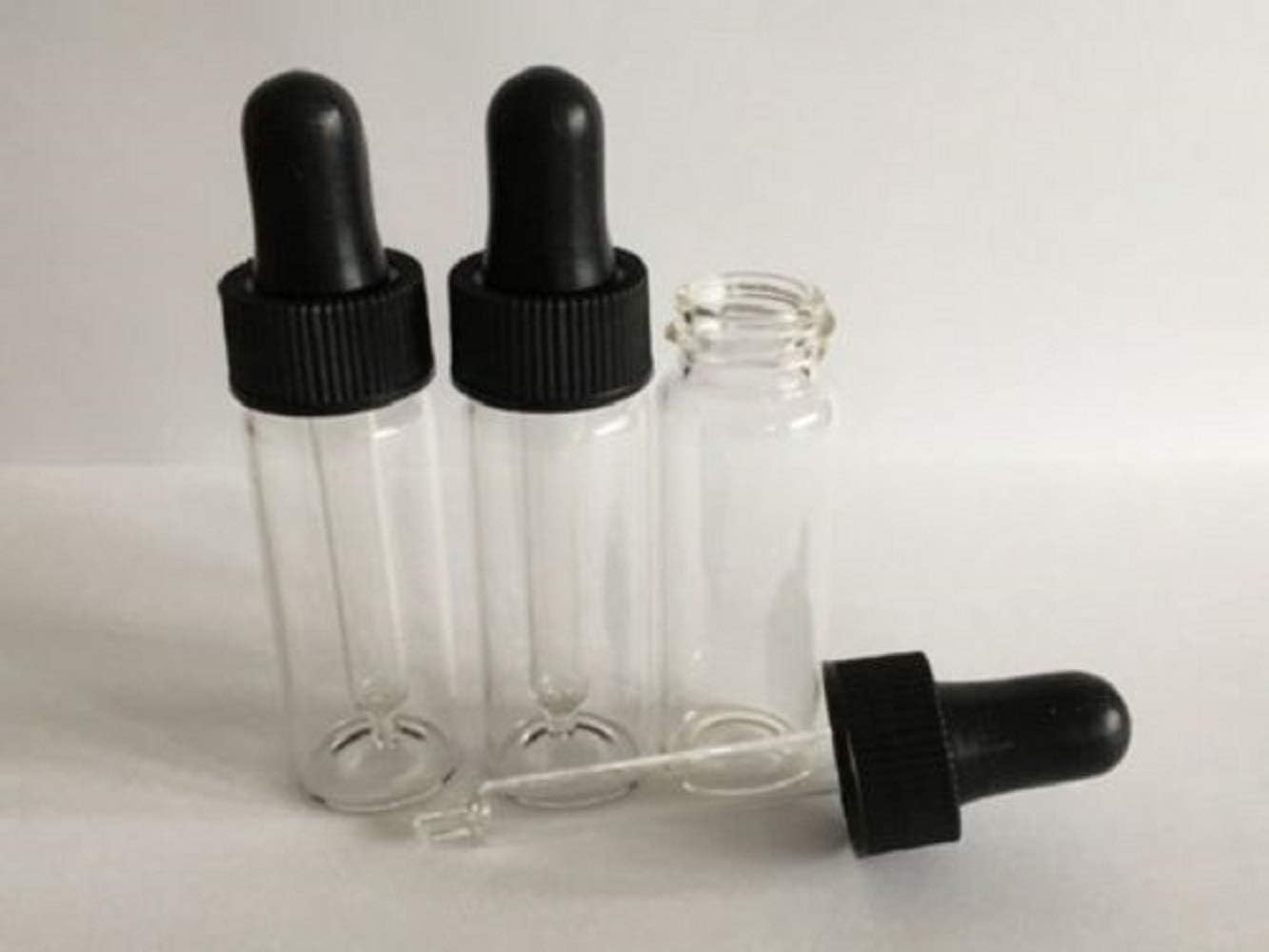 CMJ™ 3 x 10ml CLEAR Glass Bottle Ear Eye Drops PIPETTE Aromatherapy Empty UK Seller (Three Bottles)