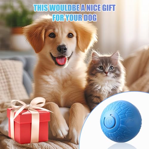 DAILINK Interaktiver Ball für Hunde, wiederaufladbar, 67 mm, Spielzeugball für Hunde, mit LED, schwimmend, langlebig, hoher Rückprall für Welpen, klein und mittelgroß