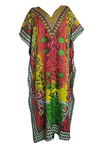 ukal Women's Kaftan Summer Maxi Kimono Dress Beach Cover Up Ladies Kaftan Sleepwear Viscose Night Gown Robe V-Neck Cover Up-picture-28