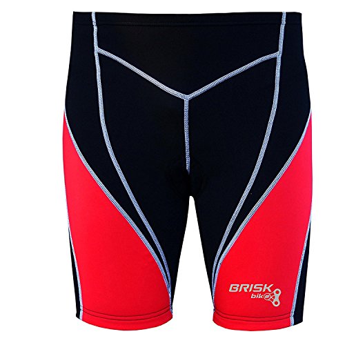 Shorts de compresión para ciclismo para hombre rojo negro miniatura 4
