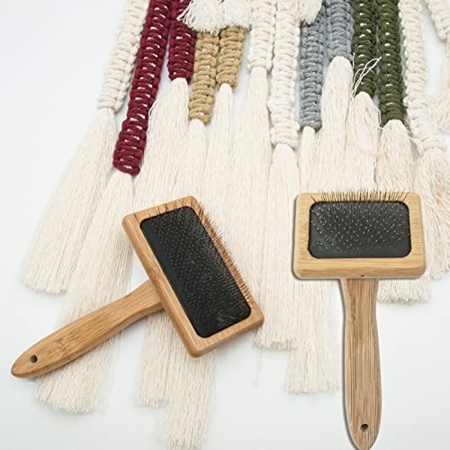 YWNYT 2pcs Wool Carders, Dog Brush Grooming Pet Slicker Brush Wood Wool Carding Brushes Needle Felting Tools for Dogs Cats - Image 3