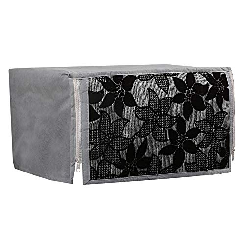 Heart Home Velvet Microwave Oven Cover 20 LTR (Black & Grey) – CTHH02553