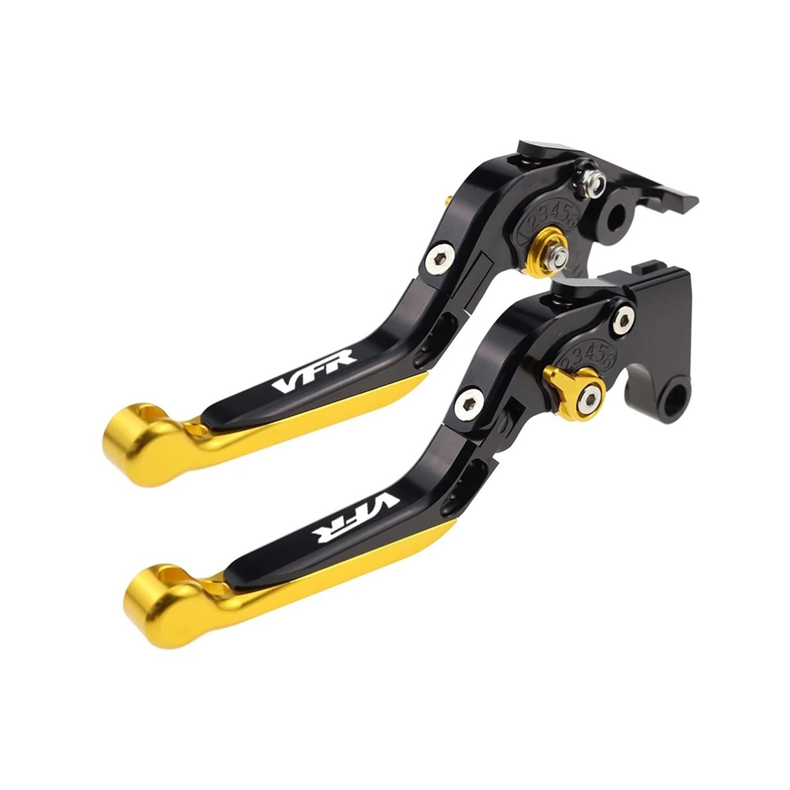 Jghfdws 12 Motorcycle Brake Clutch Lever Set For Vfr750/800 Motorcycle Folding Extendable Brake Clutch Levers Set(12)