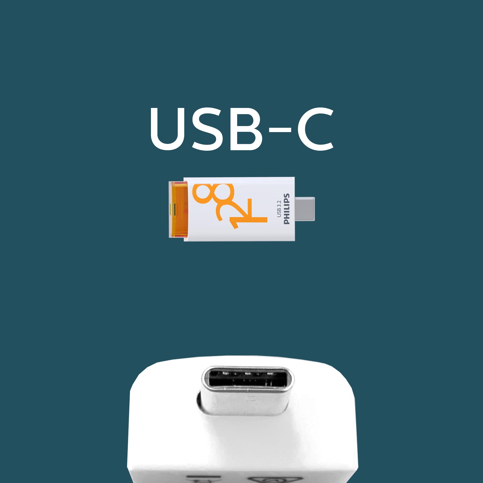 Philips Click Edition pamięć flash USB-C port USB 3.2 Gen 1 USB 128 GB do komputera, laptopa, smartfona, tabletu z portem USB-C, prędkość odczytu do 120 MB/s