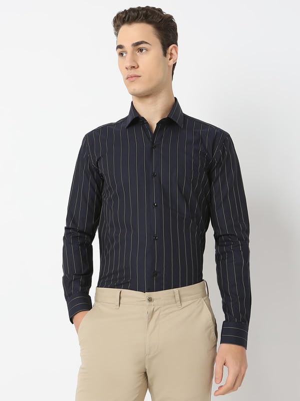 Image of Men's Striped Cotton Formal Shirt