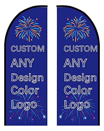 12FT 3.5M Custom Print Commercial Feather Flag Kit For Advertising Banners Flags With Pole Stake Cross Base For Business