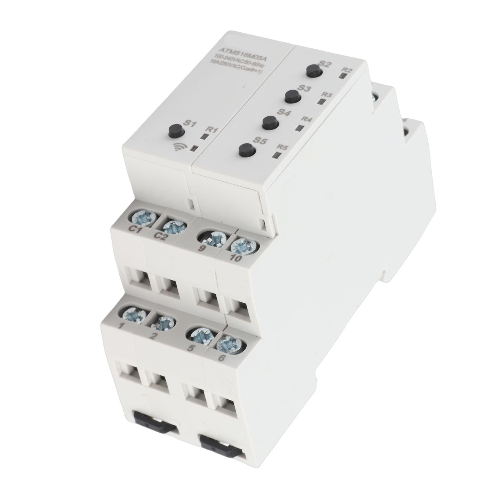 Hyuduo Temporizador WiFi Inteligente 5 Canales con Control Remoto y Programación Flexible, Interruptor Externo para Aplicación Móvil y Voz Sin Conexión Requerida
