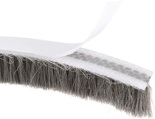 uxcell Burlete adhesivo de fieltro para puerta, burlete de puerta para puerta y ventana, 590.6 pulgadas de largo x 0.31 pulgadas de ancho, color gris