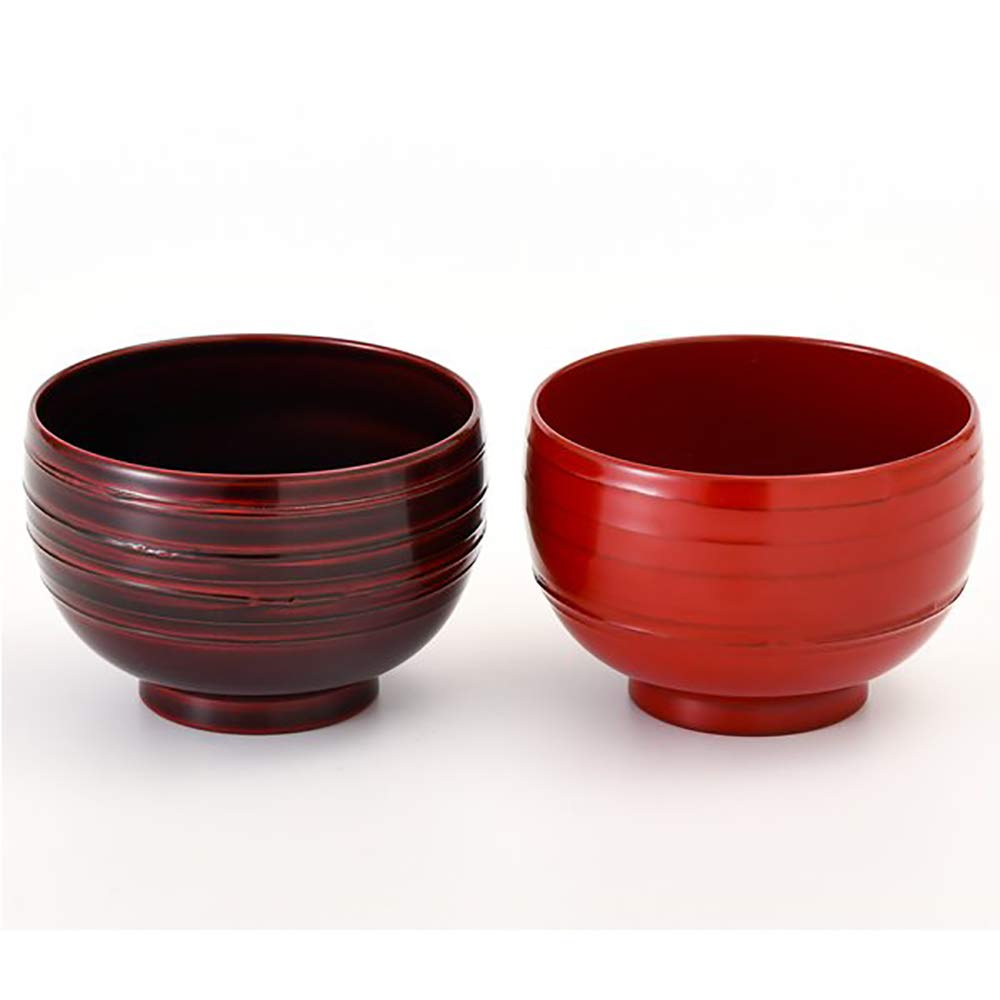 Amazon.co.jp: 越前漆器 越前塗 椀 夫婦 お椀 汁椀 12cm 2客セット 箱