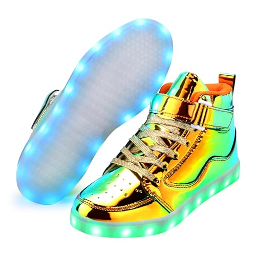 Image of Light Up Shoes Men Women LED Shoes USB Charging Adult High Top LED Sneakers Glow in The Dark Footwear for Dancing Party Festivals Festivals