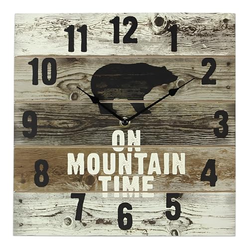 Young's Inc Bear Wooden Wall Clock