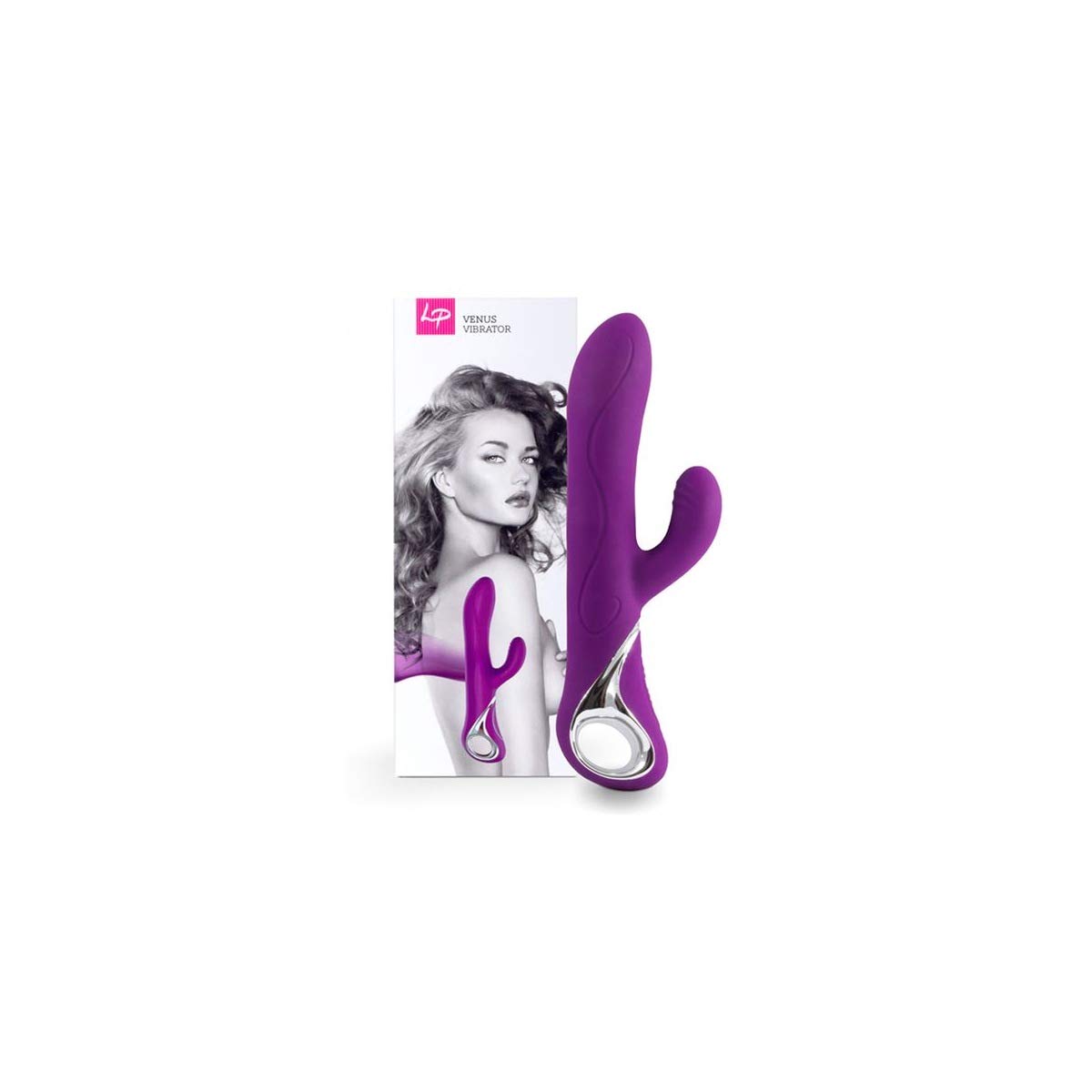 LoversPremium Vibromasseur Rabbit Rotatif Rechargeable Venus Violet