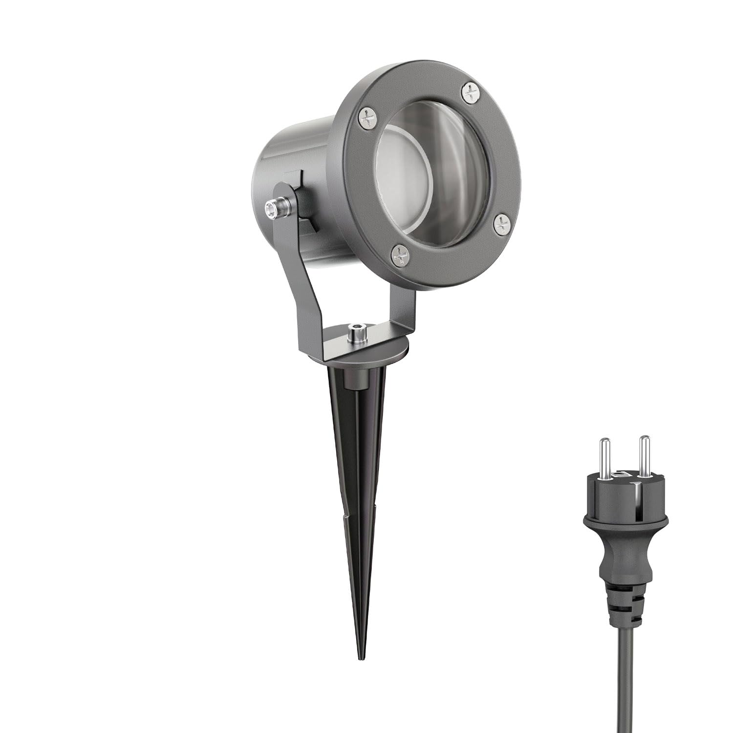 ledscom.de Reflektor ogrodowy LED MIBU antracyt z szpikulcem do montażu na zewnątrz, z lampą LED Smart Home RGBW GU10, 5,5 W, 473 lm