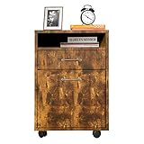 KD ModySimble File Cabinet with Open Storage Shelf, Drawer and Cupboard Vertical Storage Filing Cabinet Fits A4 or Letter Size for Home Office, 15