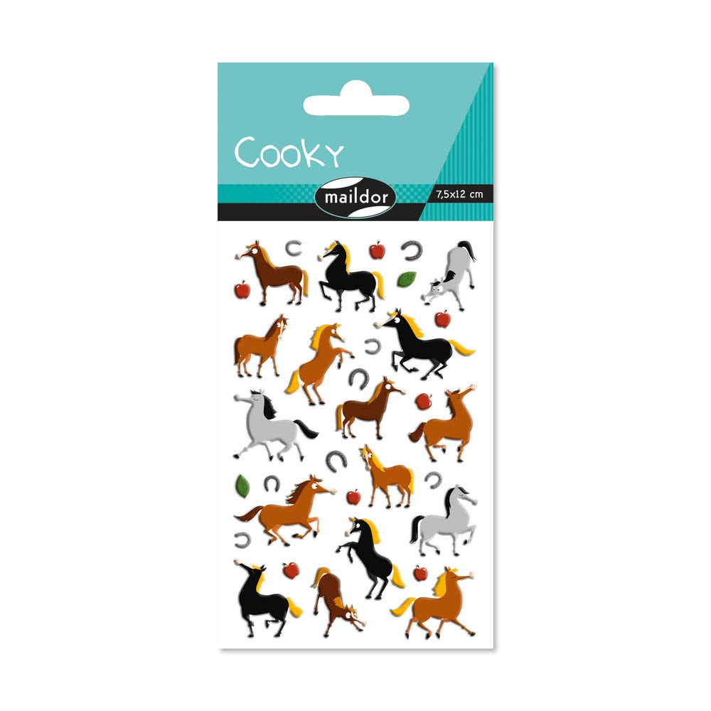 Maildor Cooky - Pegatinas decorativas, multicolor, plástico, n/a, 17.5x9x0.2 cm