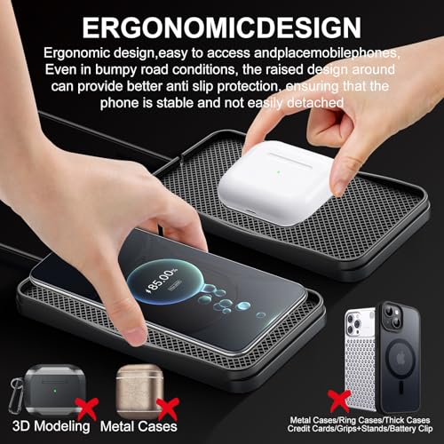 Image of 15W Non-Slip Wireless Car Charger Pad Type-C