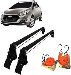 Rack De Teto Hb20 Hatch 2012 Até 2019 + 2 Cintas Catraca