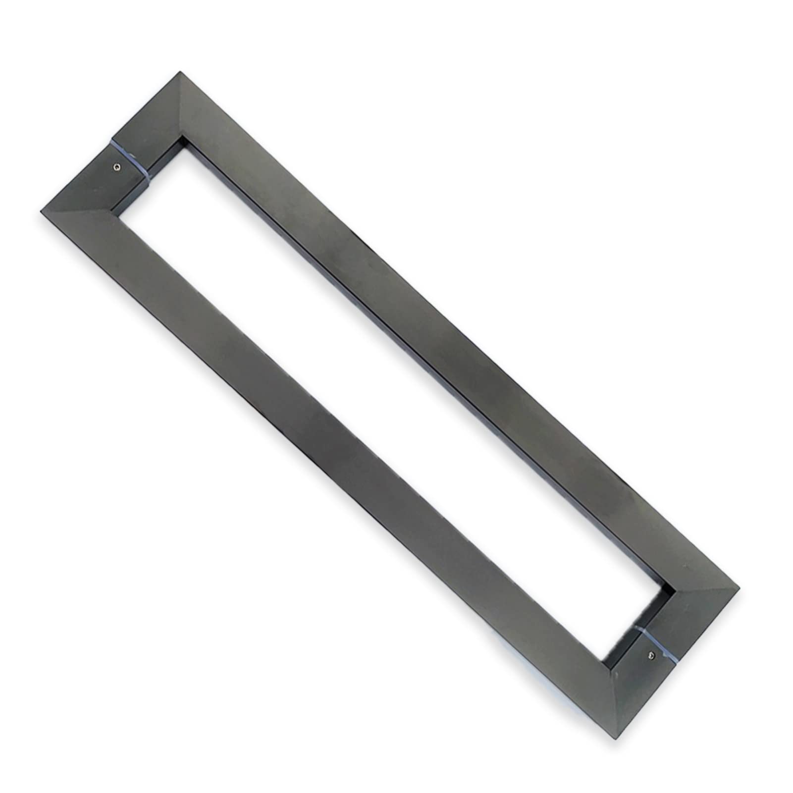 UGZPWQLNX Stainless Steel Round Tube Glass Door Handle, Door Handles for Glass, Barn, Shower, Living Room, Entry Doors, Multicolor, Multiple Sizes(Black,120Cm (47 1/4In)*116Cm)