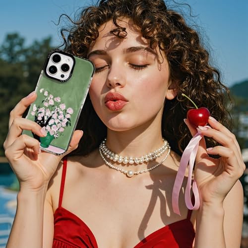 ChiCaseVer for iPhone 13 / iPhone 14 Case Vintage Cat Floral Art on Green - image 7