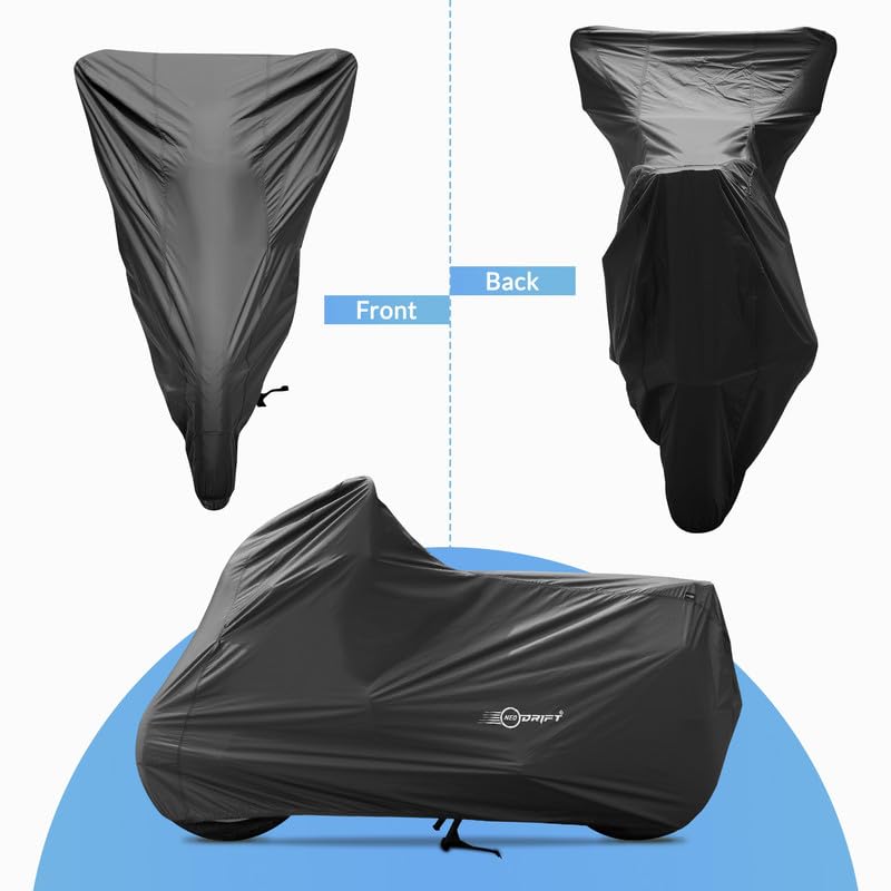 Image of Neodrift 'NeoMax' Bike Cover Compatible for Harley Davidson X440 (All-Weather Motorcycle Protection, Water & UV Resistant, Dustproof, Windproof) (Color-Black)