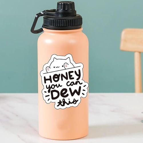 Miniatura 6 de Calcomanías motivacionales para gatos, divertidas recompensas inspiradoras para portátiles de niños y adultos, calcomanías de vinilo, botellas de