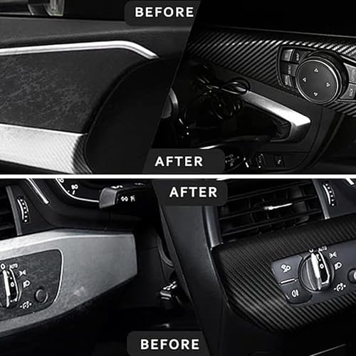 Image of Self Adhesive 4D Vinyl Carbon Fiber Textured Sheet Roll for Cars and Motorcycles, Interior /Exterior DIY Decoration | Black Carbon Fiber || (1 x 3 Ft, Carbon Wrap Film)