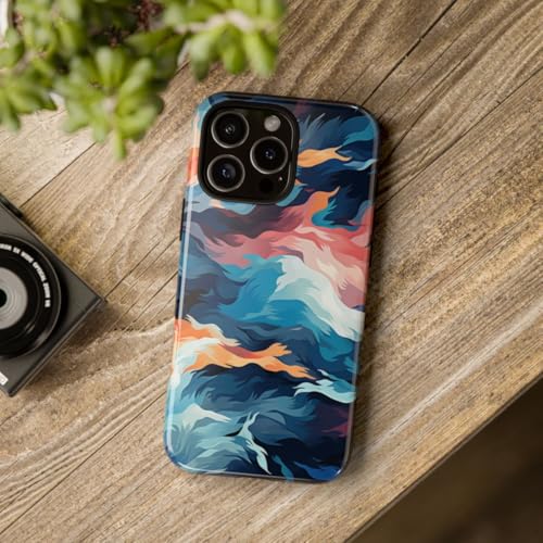Coque iPhone 16 Pro Max vagues multicolores pour sublimer votre style quotidien - 4