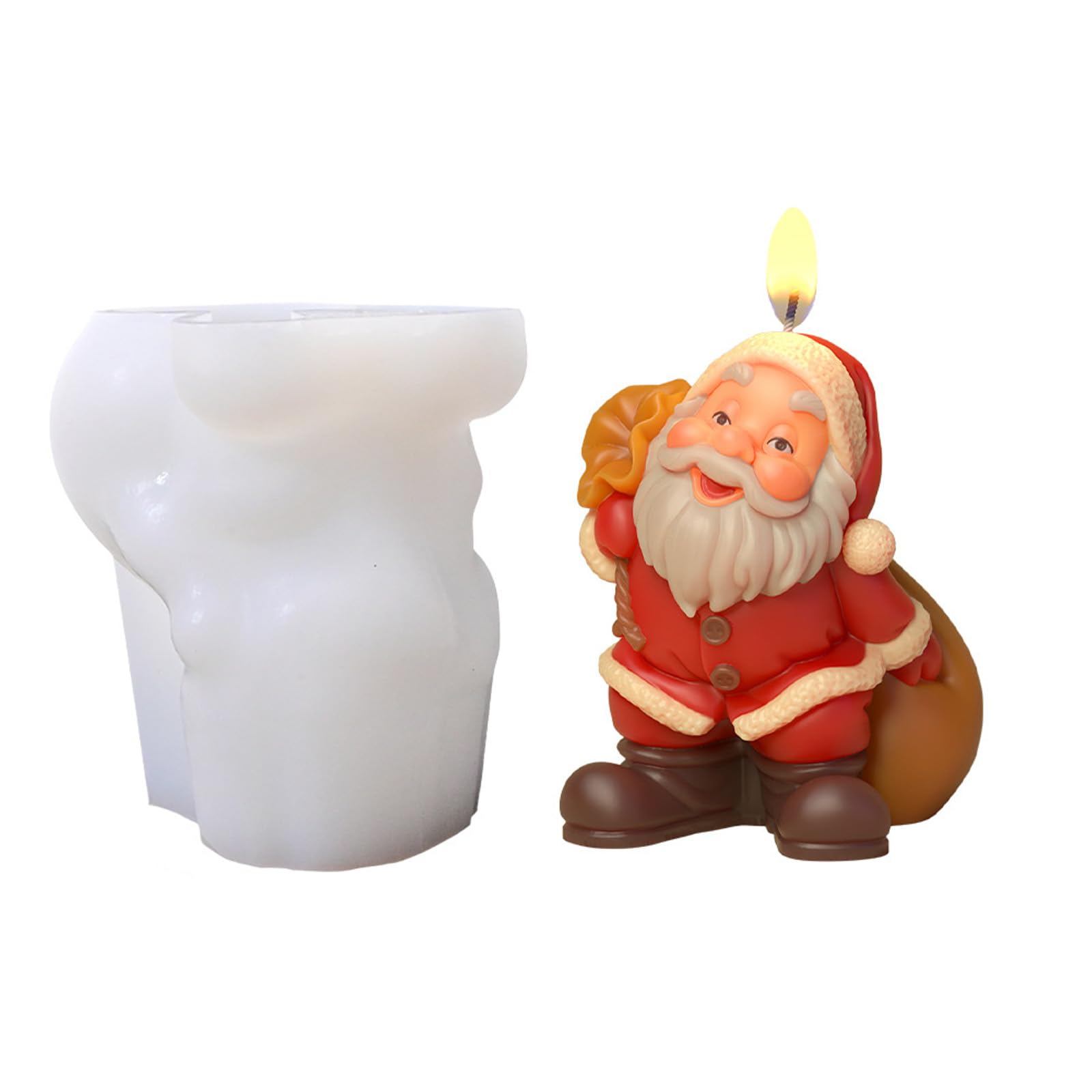 Xjdzineq Santa Silicone Christmas Molds Baking Plasters Casting Cake Decoration Tool Silicone Christmas