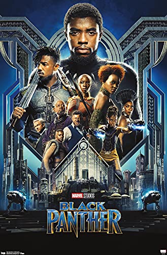 Trends International Marvel Cinematic Universe - Black Panther - Group One Sheet Wall Poster, 22.375" x 34", Premium Unframed Version