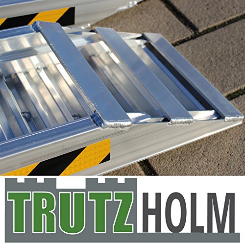 TRUTZHOLM 2 x Schwerlastrampen 212cm Traglast 3800kg/Paar Alu grau geriffelt Rampen Verladerampen – Bild 3