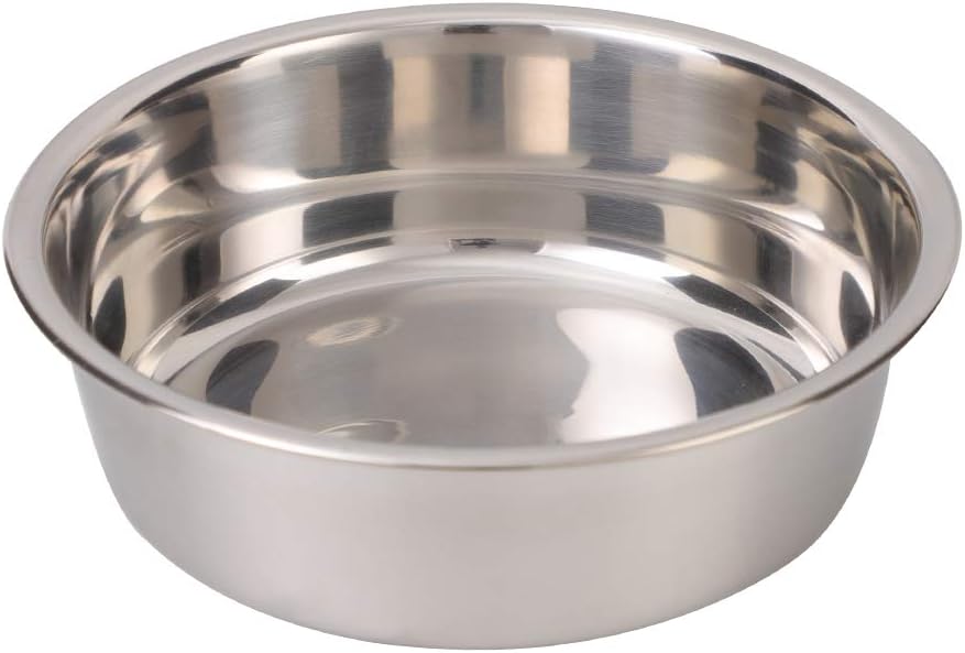 LEKILV Heavyweight Non-Skid Rubber Bottom Stainless Steel Dog Bowl (7Cups,Pink)