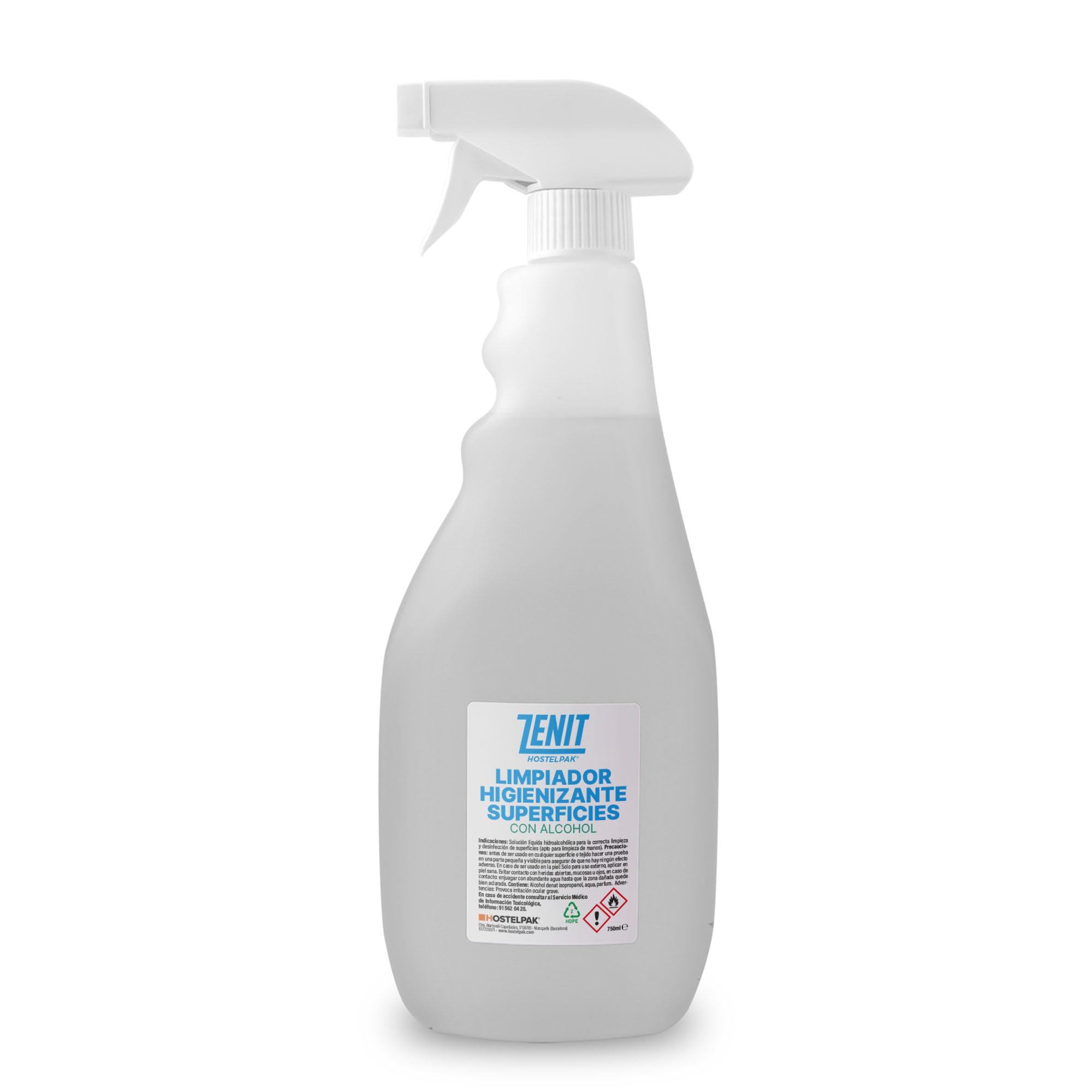 Hostelpak | 15 x 750ml - Limpiador superficies con alcohol Limpieza superficies y componentes electrónicos