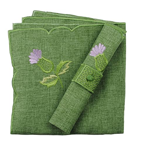 Par de Servilletas de Tela con Diseño Balmoral Thistle miniatura 2