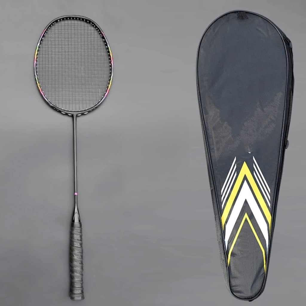 Full Carbon Fiber Badminton Rackets with Bags String Professional Racket Strung