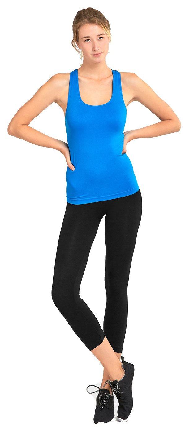 Butter Capris Womens High Rise Athleisure Capri Leggings Soft Comfy Yoga Pants w Side Pockets Regular & Plus Size S-3X (as1, Alpha, m, Regular, Regular, Medium) Black