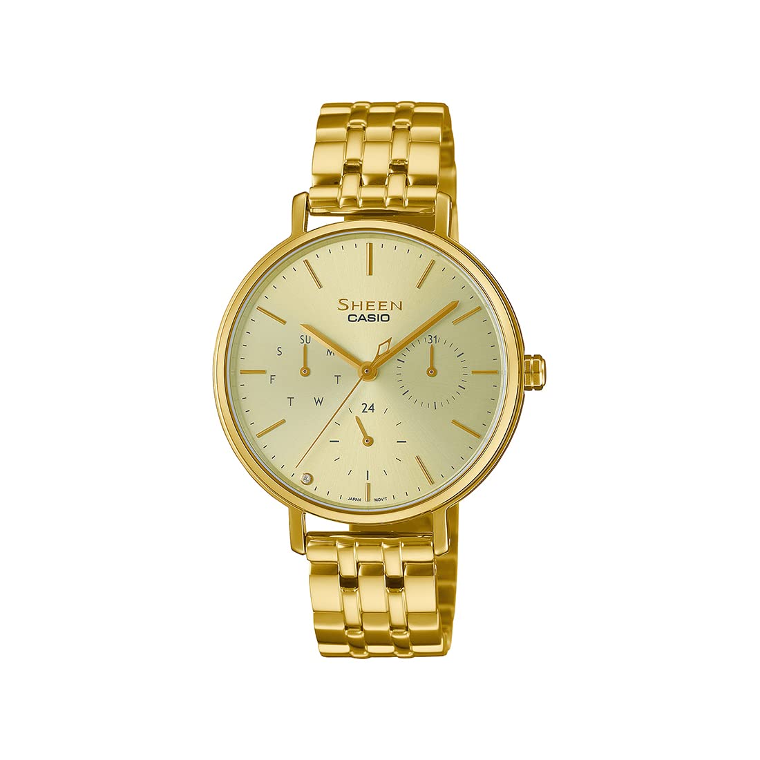 Casio Women Stainless Steel Analog Gold Dial Watch-She-4541G-9Audf, Band Color-Gold (B0BNVMR7WM) Amazon Price History, Amazon Price Tracker