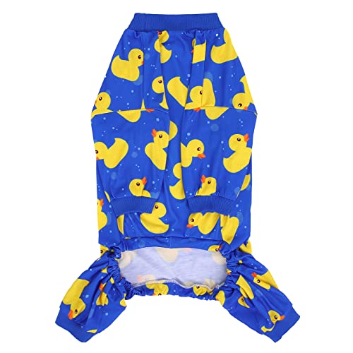 Hde Dog Pajamas One Piece Jumpsuit Lightweight Dog Pjs Shirt For M-3Xl Dogs Ducks Blue - 3Xl #TOP5