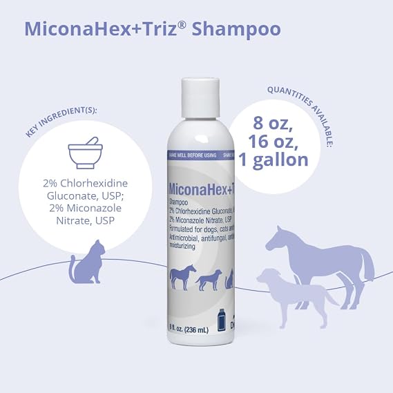 MiconaHex+Triz Shampoo for Dogs, Cats and Horses, 8 oz
