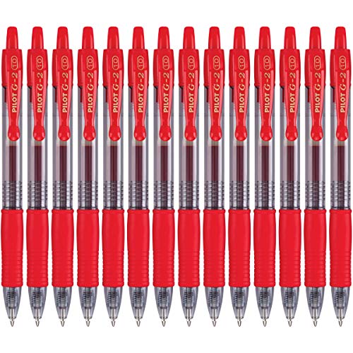 Bolígrafos Pilot G2 Gel Premium Punta 1 mm Rojo Pack 14 miniatura 1