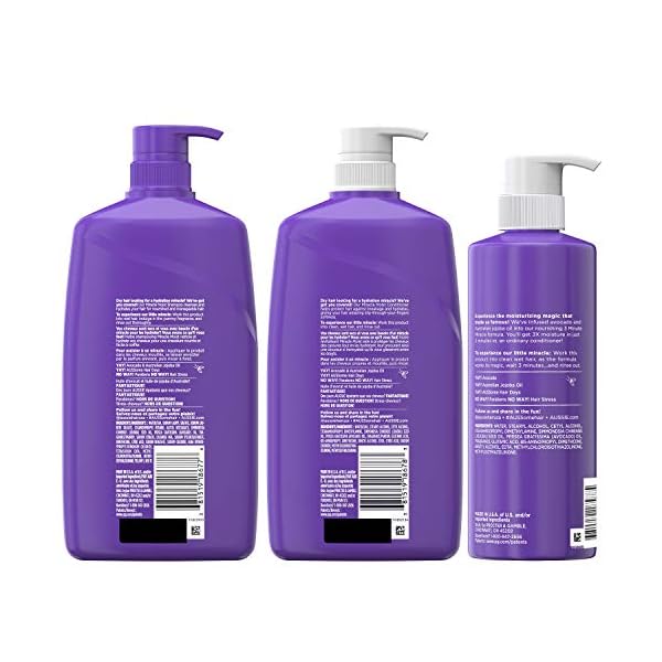 Aussie-Miracle-Moist-Shampoo-and-3-Minute-Miracle-Deep-Conditioner-Hair-Treatment-Bundle-Infused-with-Avocado-Australian-Jojoba-Oil-Paraben-Free-White-Citrus-3-Piece-Set Aussie Miracle Moist Shampoo, and 3 Minute Miracle Deep Conditioner Hair Treatment Bundle, Infused with Avocado & Australian Jojoba Oil, Paraben Free, White, Citrus, 3 Piece Set (Packaging May Vary)