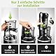 AOBOSI 200W Slow Juicer, Entsafter mit Rückwärts Funktion und zwei Filtergrößen. entsafter gemüse und obst testsieger, multifunktionale entsafter gemüse und obst mit Smart Chip. Obstpresse-Schwarz
