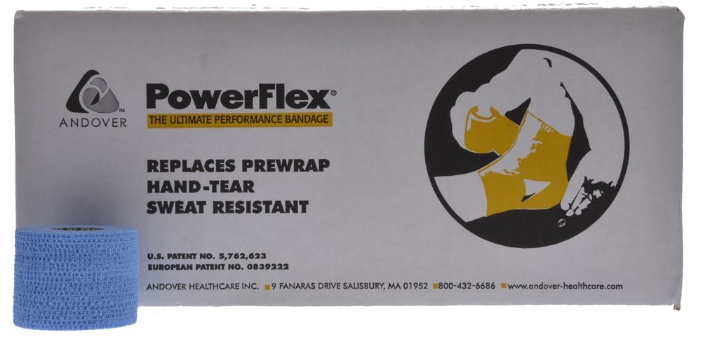 PowerFlex2" Stretch Athletic Tape - 6 Rolls, Light Blue