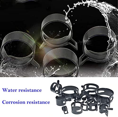 Peromi 210Pcs 7-25Mm Spring Band Hose Clamps With Swivel Flat Hose Clamp Plier Assortment Kit, Spring Band Type Fuel Line Silicone Vacuum Hose Steel Clamp,Low Pressure Air Clip Clamp #TOP6