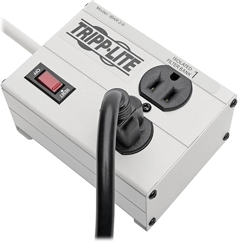 Miniatura 3 de Tripp lite Isobar Barra protectora con salida de 8 contactos contra sobretensiones, con cable de 25 pies, enchufe de ángulo recto para diagnóstico