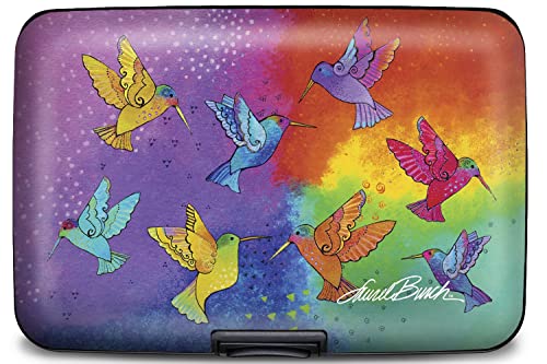 Monarque RFID Secure Armored Wallet, Laurel Burch Collection (Hummingbirds)