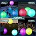 Pool Toys, LED Beach Ball, Glow in Dark Party Supplies, 4 Pack Inflatable Light up Ballon 12'' Floating Pool Light with Remote 16 Color 4 Mode (4 Pcak)