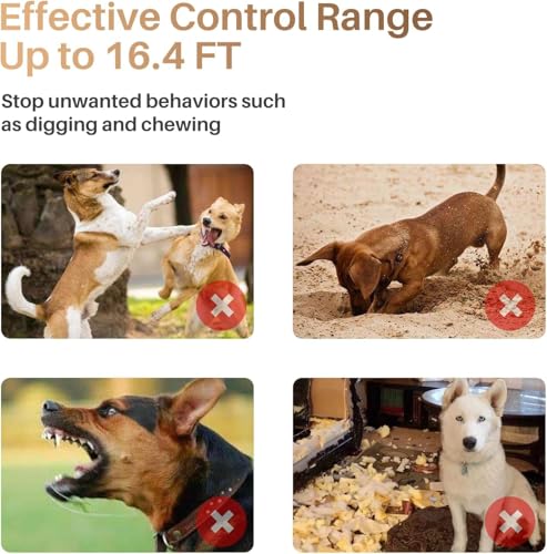 Bubbacare Anti Bell Gerät Hunde, Tragbares Ultraschall Antibell Ultraschall Gerät mit Doppelfrequenz, 16.4 Fuß Effektives Antibell für Hunde für das Training im Innen- und Außenbereich