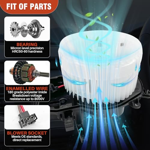 Image of AC Heater Blower Motor with Fan 700190 Fit for Mercedes-Benz C230 C240 C280 C350 C55 CL65 AMG CLK350 CLK320 CLK63 AMG,Replaces 203820251464, MB3126100