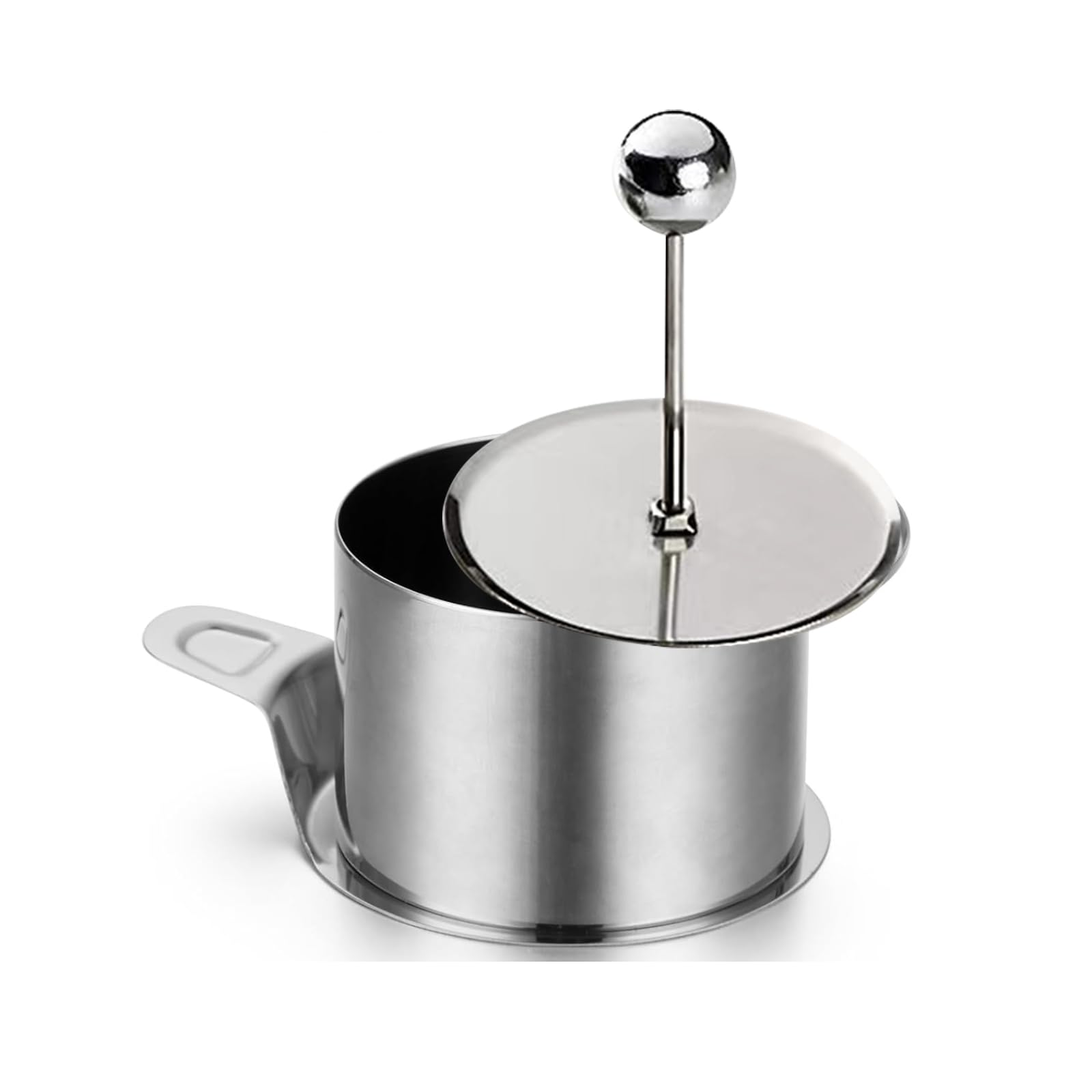 6 Stück Dessertringe und Speiseringe Set，dessertringe 8cm und 6cm，servierringe Edelstahl Set，Stampfer und Mousse Schablonen für Kochen Backen Mousse